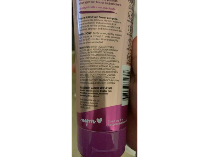 Not Your Mother's Bond Building Curl Talk Mask, Stronger Curls, 8 fl oz/237 mL