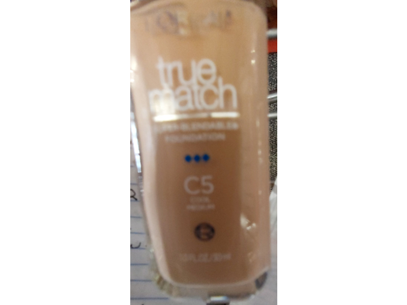 L’Oreal Paris True Match Super-Blendable Foundation, C5, Cool Medium, 10 fl oz/30mL