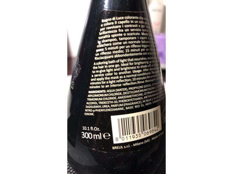 Brelil Professional Hi-Co High Color Colour Mask, 4 Deep Purple, 10.1 fl oz/300 mL