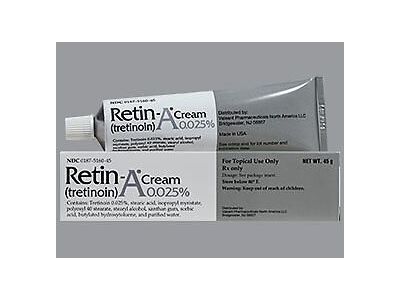 Retin-A (Tretinoin) Cream 0.025%, 45g, Valeant Pharmaceuticals International (RX)