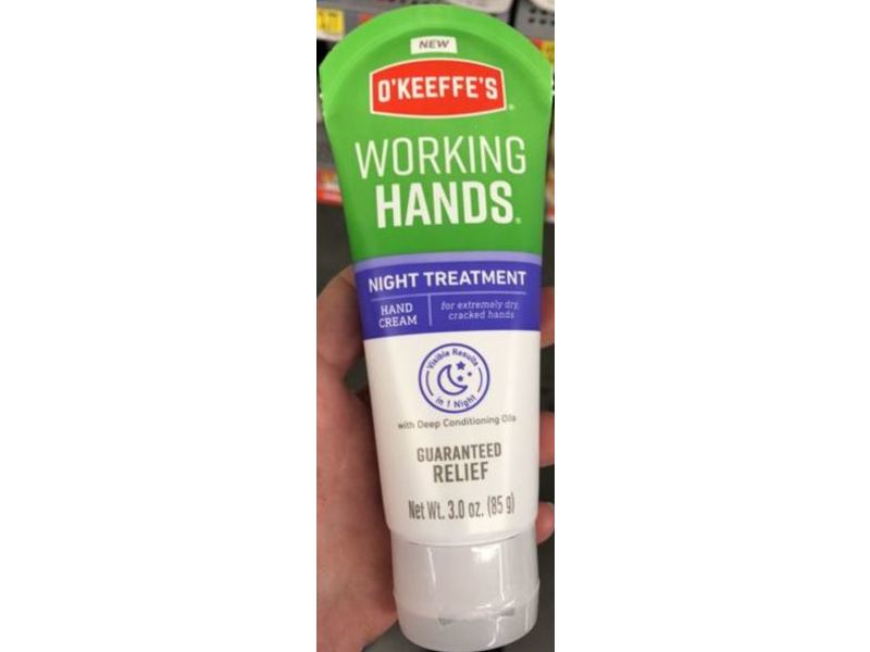 O'Keeffe's Working Hands Night Treatment Hand Cream, 3 oz/85 g