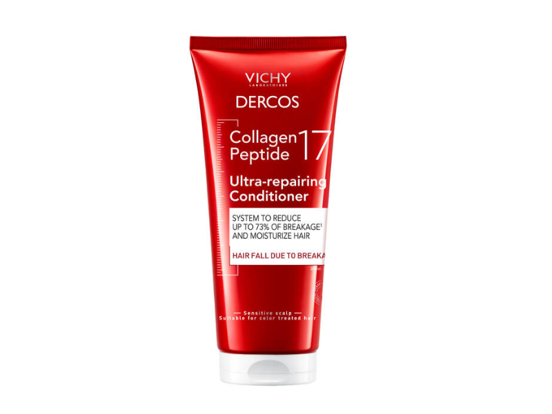 Vichy Laboratoires Dercos Ultra-Repairing Conditioner, Collagen Peptide 17, 200 mL
