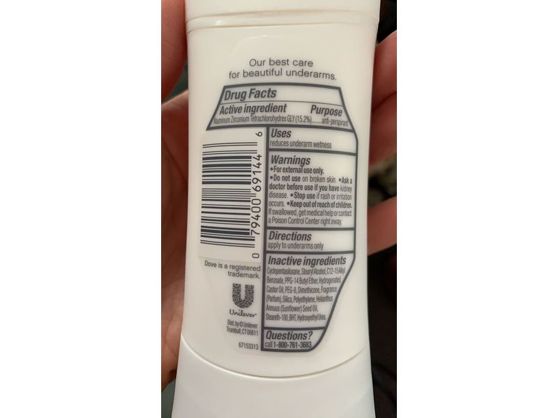 Dove Advanced Care Go Fresh Anti‑Perspirant Stick, Rejuvenate, 2.6 oz