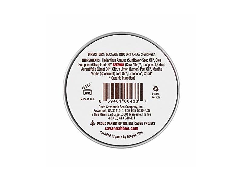 Original Beeswax Salve by Savannah Bee Company - Large - Certified USDA Organic