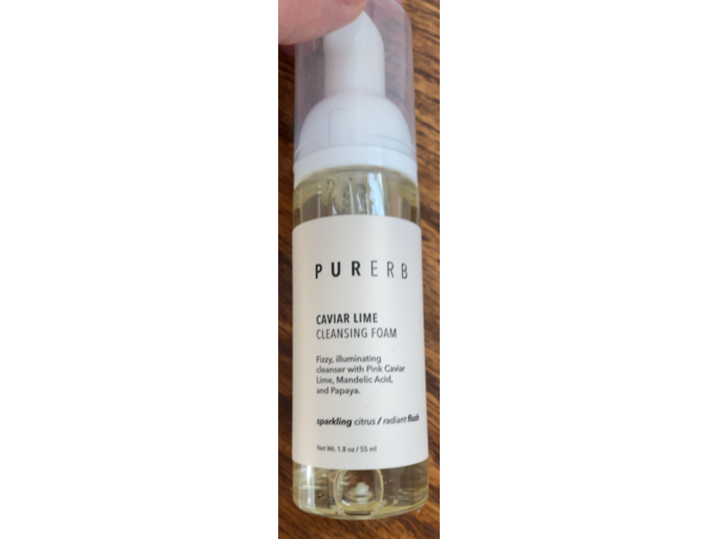 Purerb Cleansing Foam, Caviar Lime, 1.8 oz/55 mL