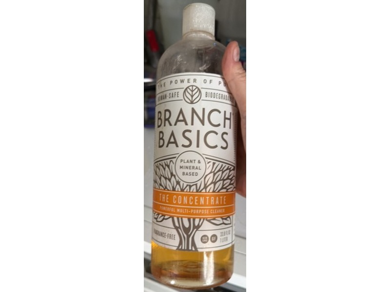 Branch Basics The Concentrate Powerful Multi-Purpose Cleaner, Fragrance Free , 33.8 fl oz/1 L