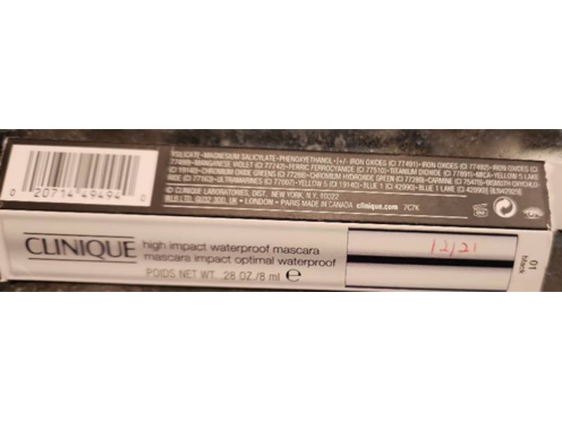 Clinique High Impact Waterproof Mascara, 01 Black, 0.28 oz/8 mL