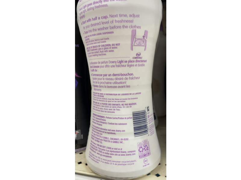Downy Light Laundry In Wash Scent Booster, White Lavender, 26.5 oz/725 g