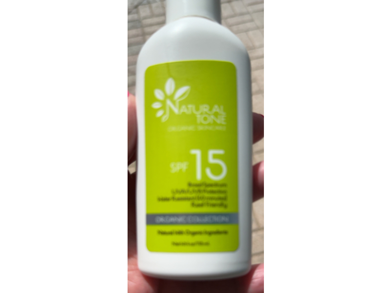 Natural Tone Sunscreen, SPF 15, 4 oz/118 mL