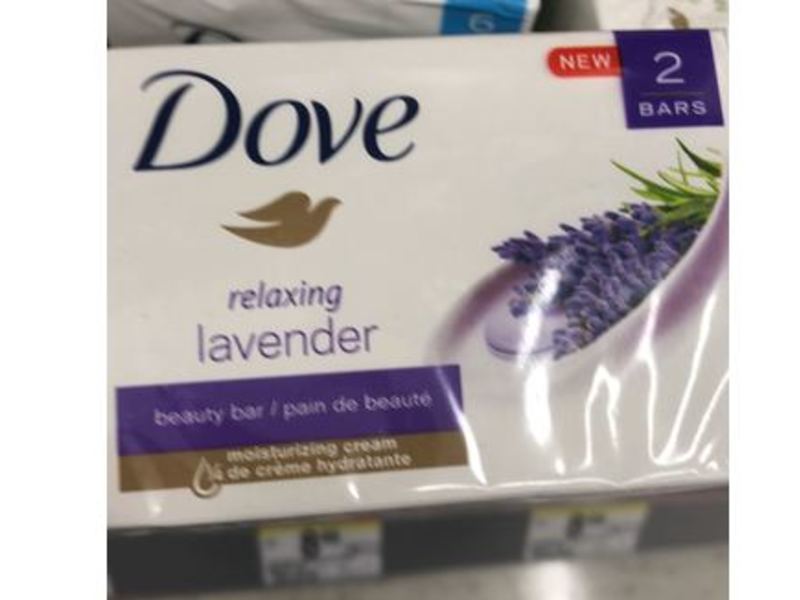 Dove Relaxing Moisturizing Cream Beauty Bar, Lavender Oil & Chamomile, 3.75 oz/106 g, Pack Of 2