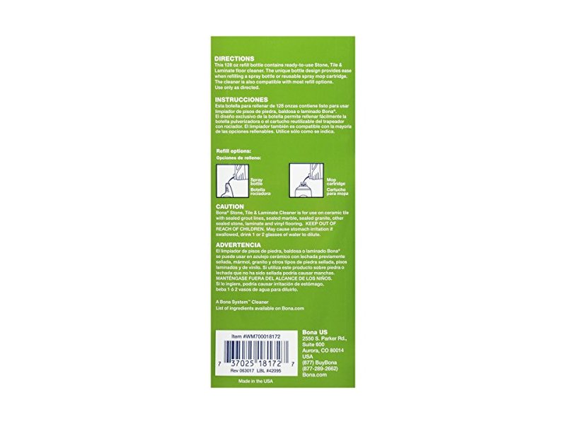 Bona Floor Cleaner Refill, 128 fl oz
