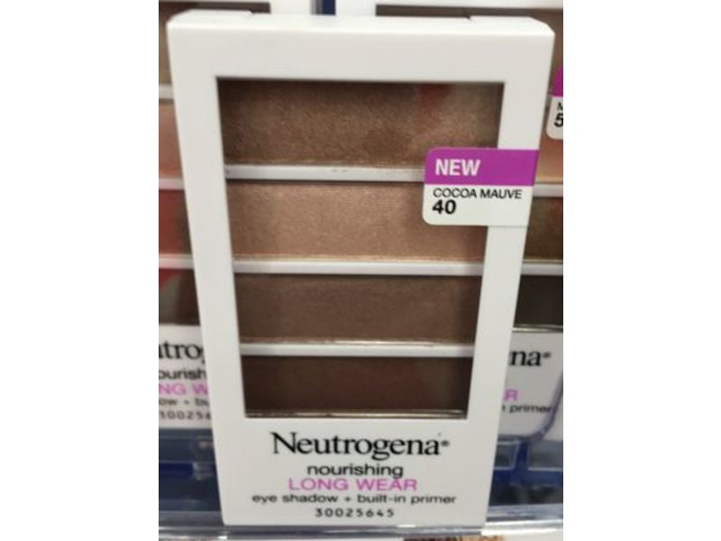 Neutrogena Nourishing Long Wear Eye Shadow Plus Primer, Cocoa Mauve, 0.24 oz
