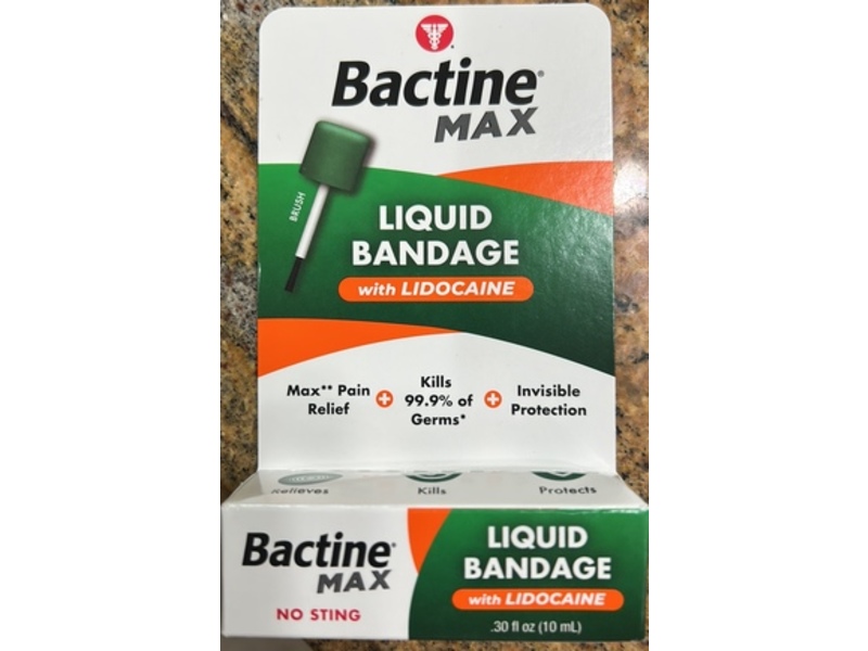 Bactine MAX Liquid Bandage, Lidocaine, 0.3 fl oz/10 mL
