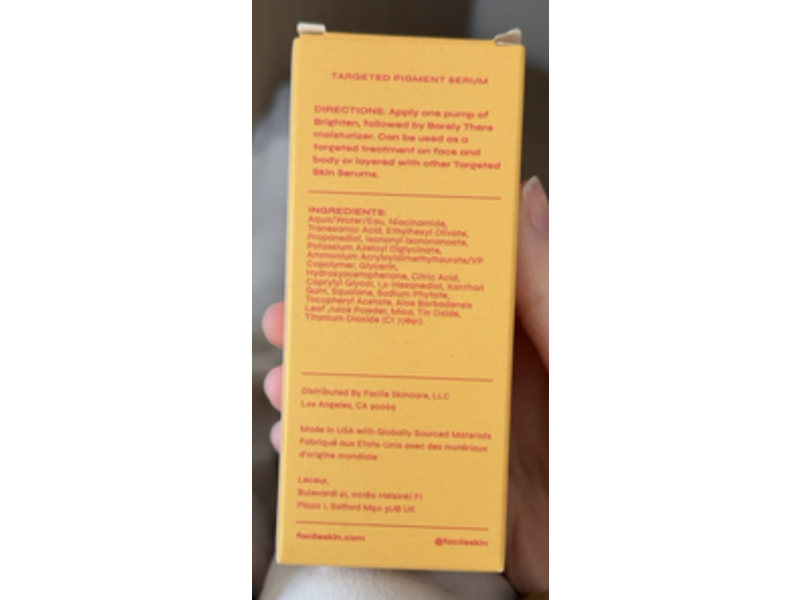 Facile Brighten Targeted Pigment Serum, 0.85 fl oz/25 mL