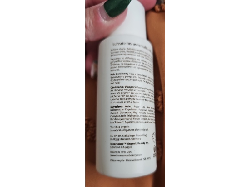 Innersense I Create Hold A Styling Gel, 2 fl oz/59.15 mL