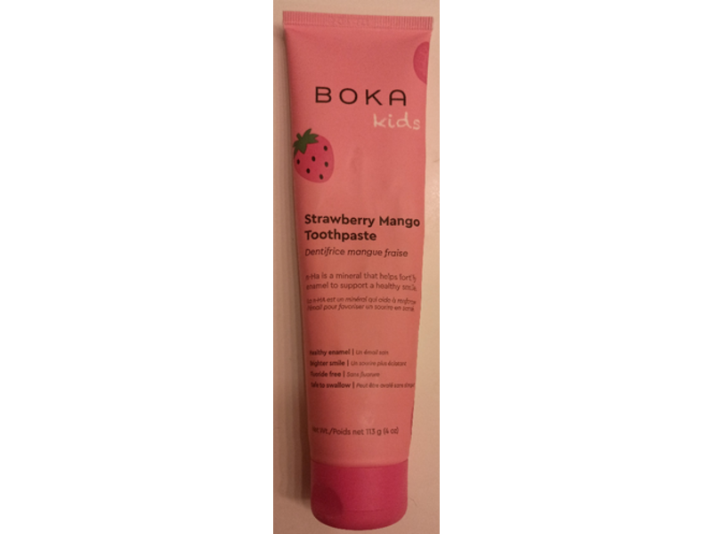 Boka Kids n-Ha Toothpaste, Strawberry Mango, 4 oz/113 g, Pack Of 3