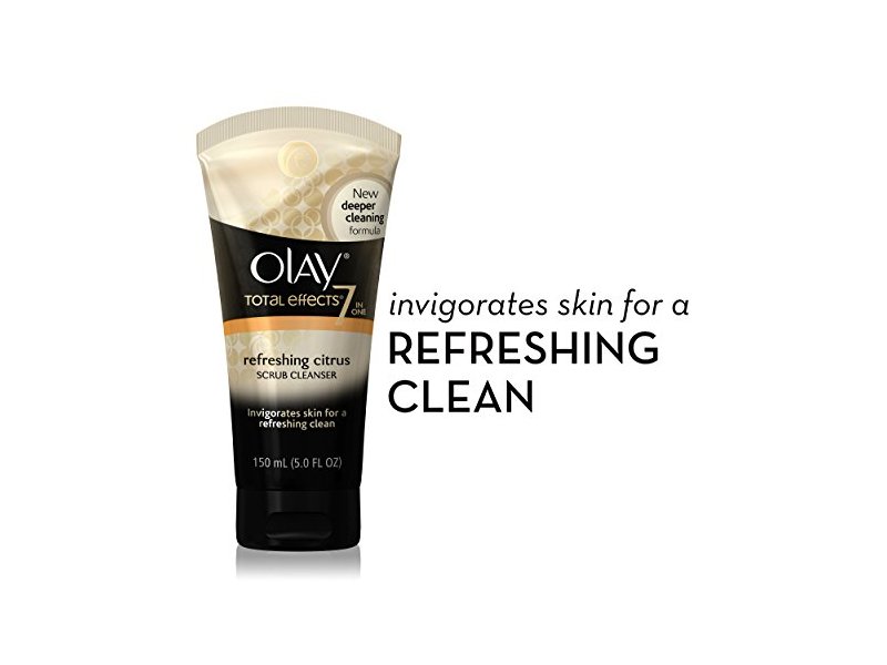 Olay Total Effects Refreshing Citrus Scrub Face Cleanser, 5 Ounce