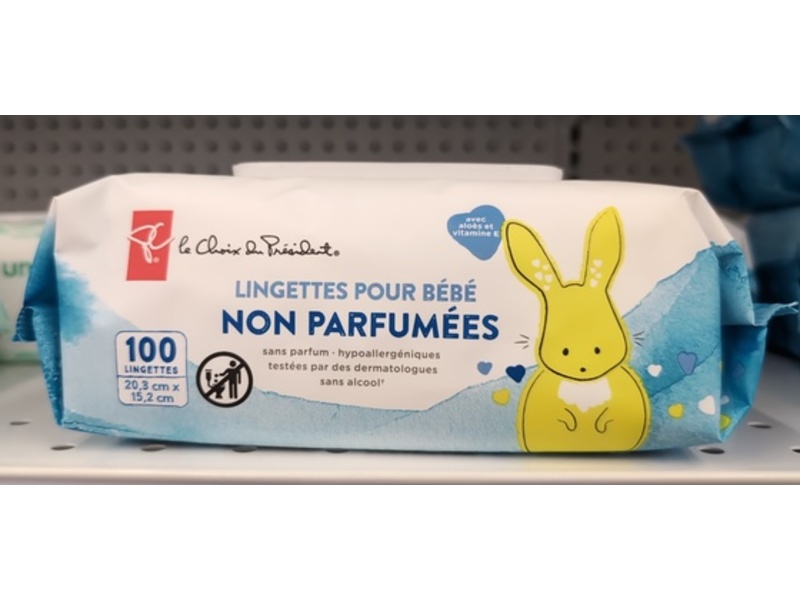 President's Choice Baby Wipes, Unscented, 100 Count