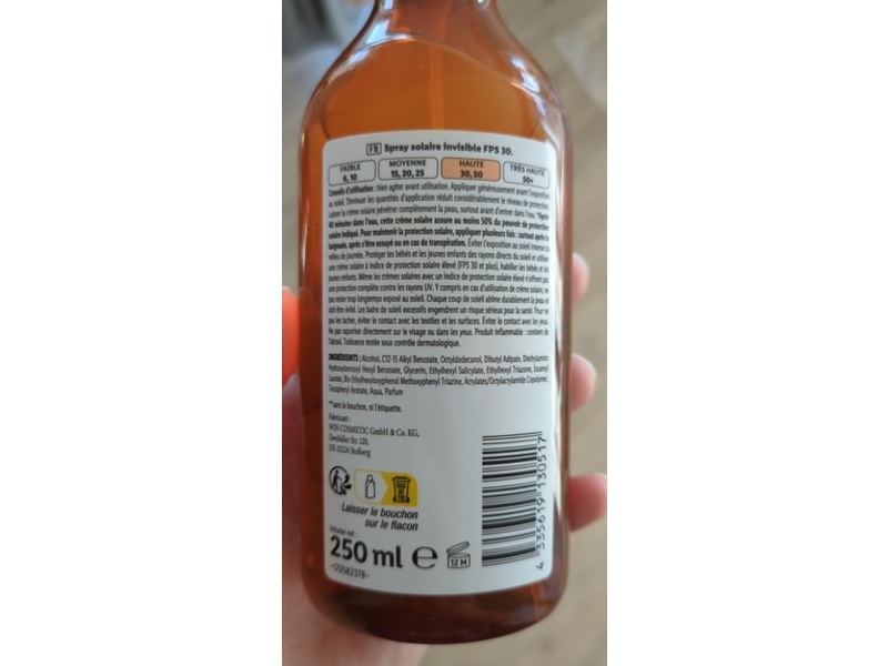 Cien Sun Spray Solaire Invisible, SPF 30, 250 mL