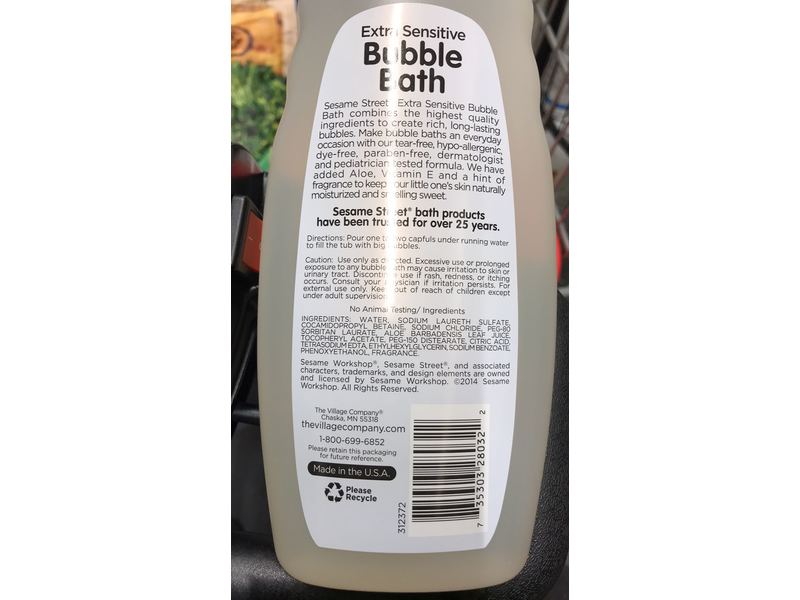 Sesame Street Bubble Bath Elmo Extra Sensitive 16 Ounce (473ml) (6 Pack)