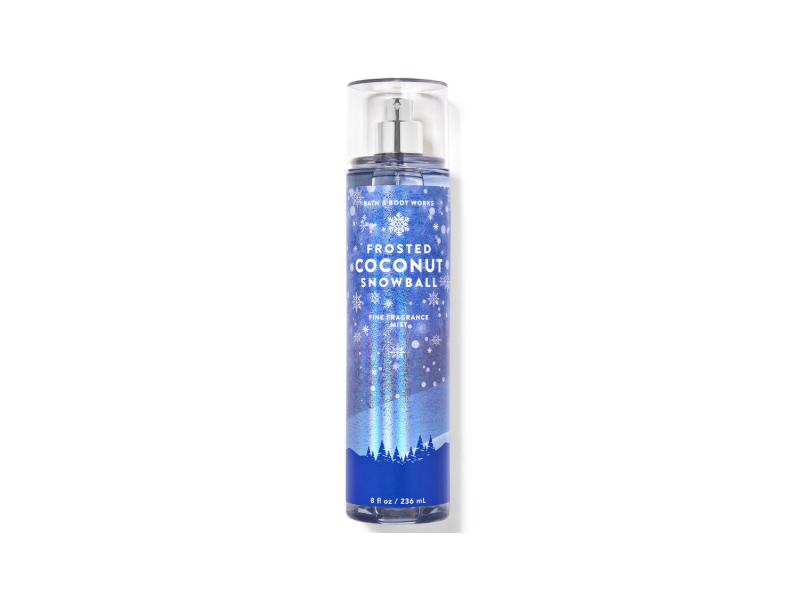Bath & Body Works Fine Fragrance Mist, Frosted Coconut Snowball, 8 fl oz/236 mL.