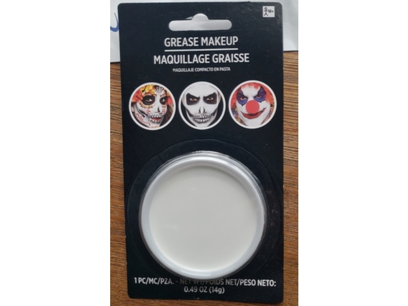 Amscan Grease Makeup Color, White, 0.49 oz