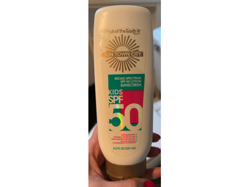 Fruit Of The Earth Kids Sunscreen Lotion, SPF 50, 8.0 fl oz/237 mL