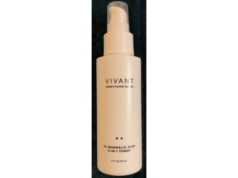 Vivant 3 % Mandelic Acid 3-In-Toner, 4 fl oz/115 mL