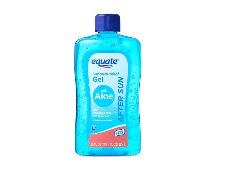 Equate After Sun Sunburn Relief Gel, Aloe Lidocaine Hcl & Menthol, 20 fl oz/591 mL