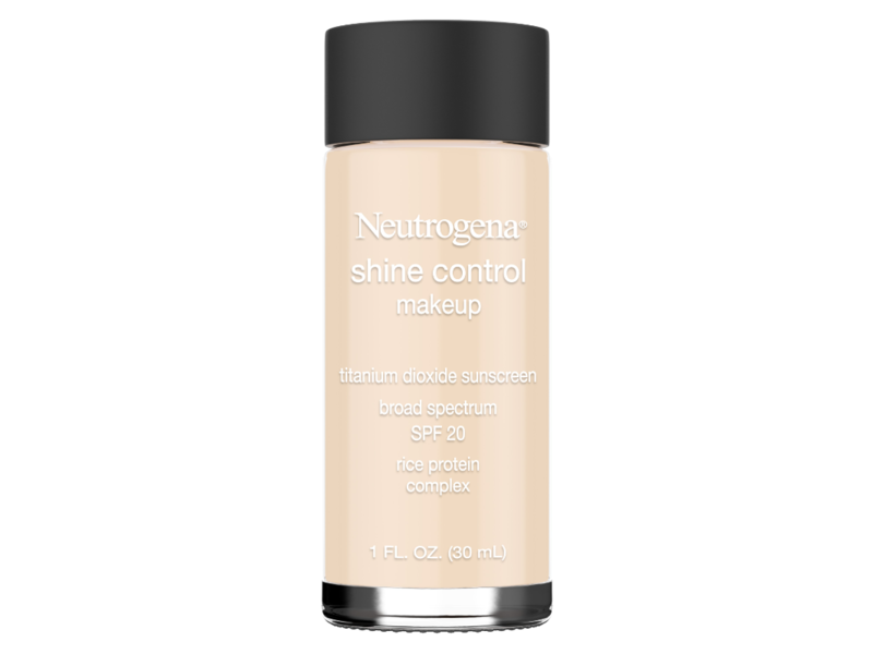 Neutrogena Shine Control Makeup Foundation, 20 Natural Ivory, SPF 20, 1 fl oz/30
