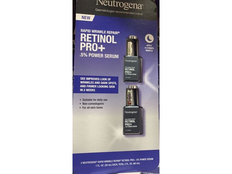 Neutrogena Rapid Wrinkle Repair Retino Pro + Serum, 1 fl oz/30 mL, Pack Of 2