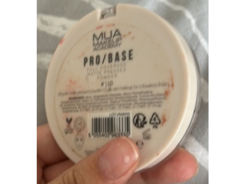 MUA Makeup Academy Pro/Base Full Coverage Matte Pressed Powder, #110, 6.5 g