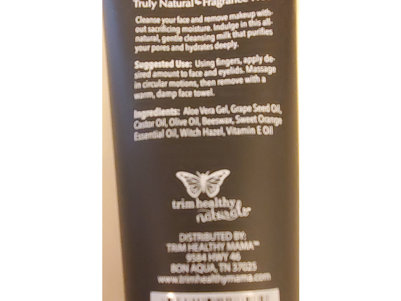 Trim Healthy Naturals Pure Cleansing Milk, Natural Orange, 4 oz / 118 ml