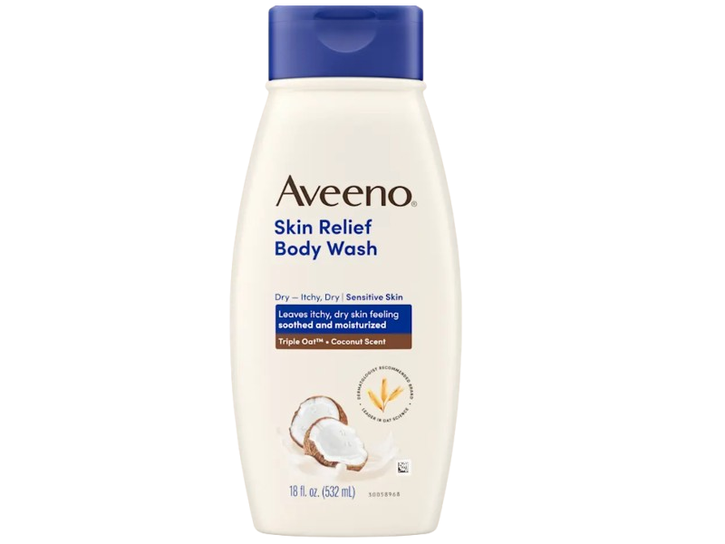 Aveeno Skin Relief Body Wash, Coconut Scent, 18 fl oz/532 mL