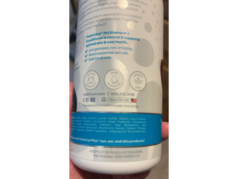 Vetericyn FoamCare Shampoo + Conditioner, 16 fl oz/473 mL