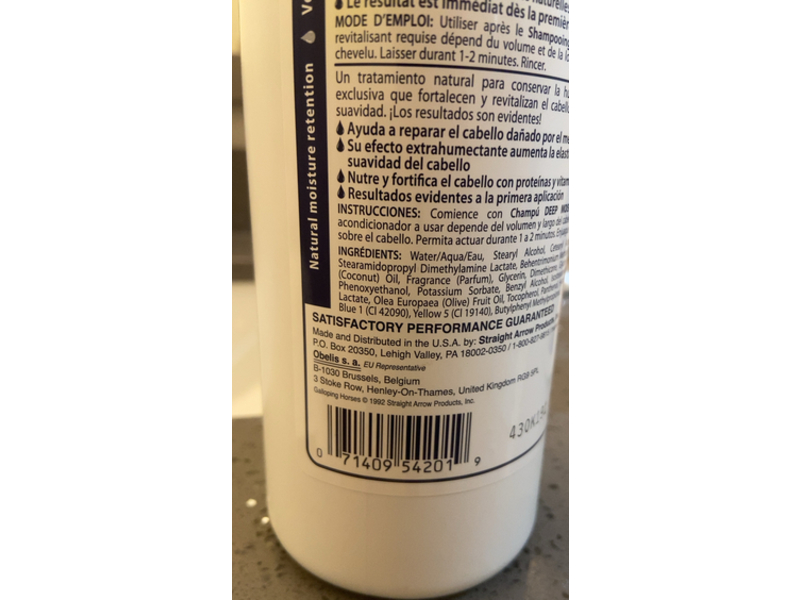 Mane N Tail Deep Moisturizing Conditioner, Provitamin B5, 27.05 fl oz/800 mL