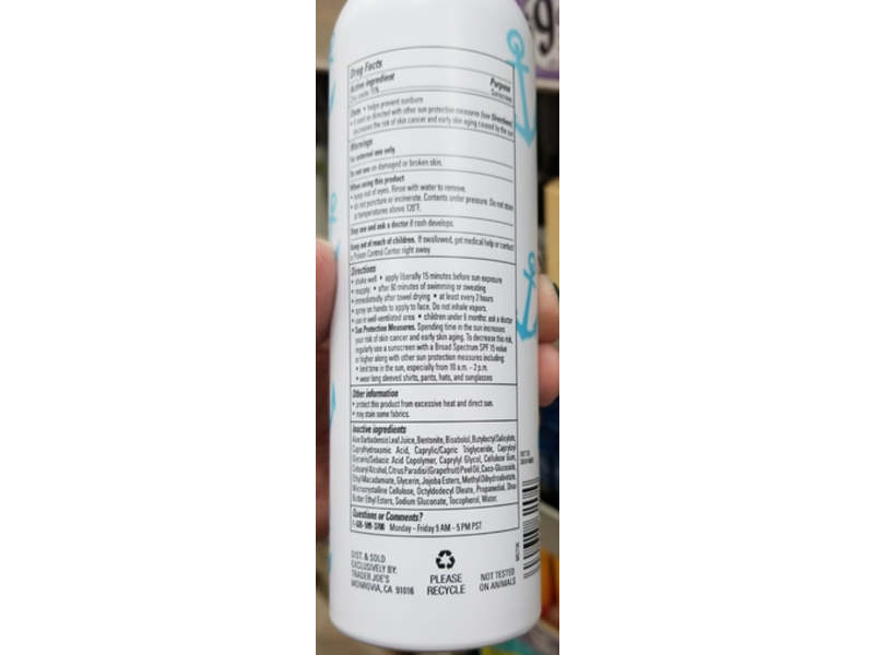 Trader Joe's Zinc Oxide Mineral Sunscreen, Fragrance Free, SPF 30, 6 oz/171 g