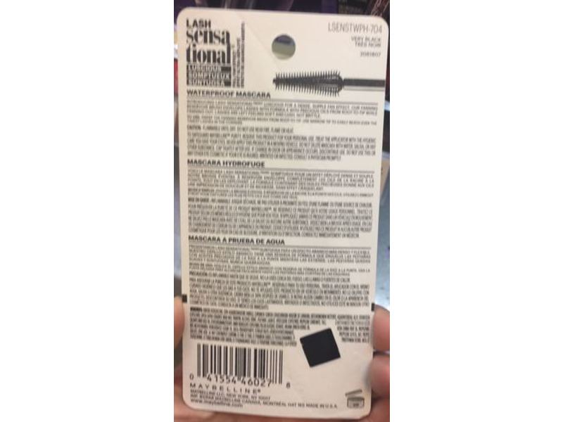 Maybelline New York Lash Sensational Luscious Mascara, Waterproof, 704 Very Black, 0.3 fl oz/9.0 mL