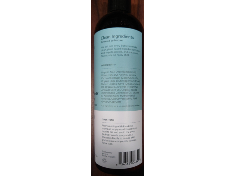 Kin+Kind Natural Conditioner & Moisturizer, Unscented, 12 fl oz/354 mL