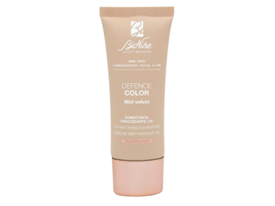 BioNike Defence Mat Velvet Color Mattifying Foundation, 404 BEIGE NATUREL, 1.01 fl oz/30 mL