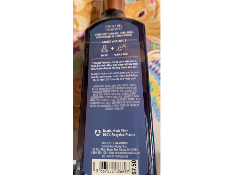 Bath & Body Works Flannel Gentle Gel Hand Soap, 8 fl oz/236 mL