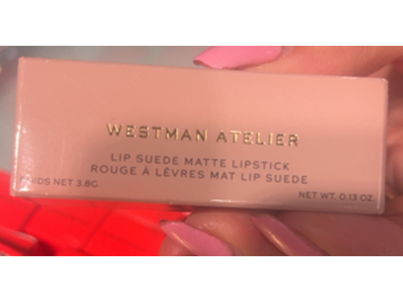 Westman Atelier Lip Suede Matte Lipstick, Petal, 0.13 fl oz/3.8 g