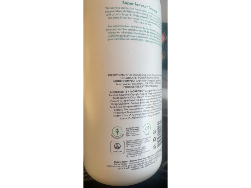 Attitude Nourishing & Strengthening Conditioner, Grapeseed Oil & Olive Leaves, 32 fl oz/946 mL