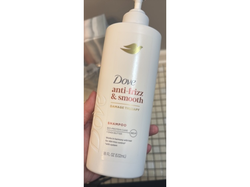 Dove Anti-Frizz & Smooth Damage Therapy Shampoo, 18 fl oz/532 mL