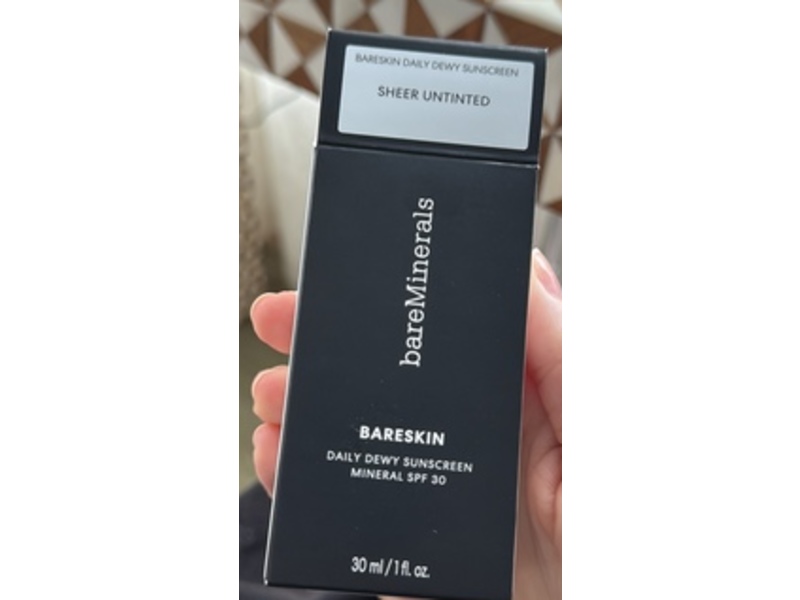 Bareminerals BareSkin Daily Dewy Mineral Sunscreen, SPF 30, Sheer Untinted, 1 fl oz/30 mL