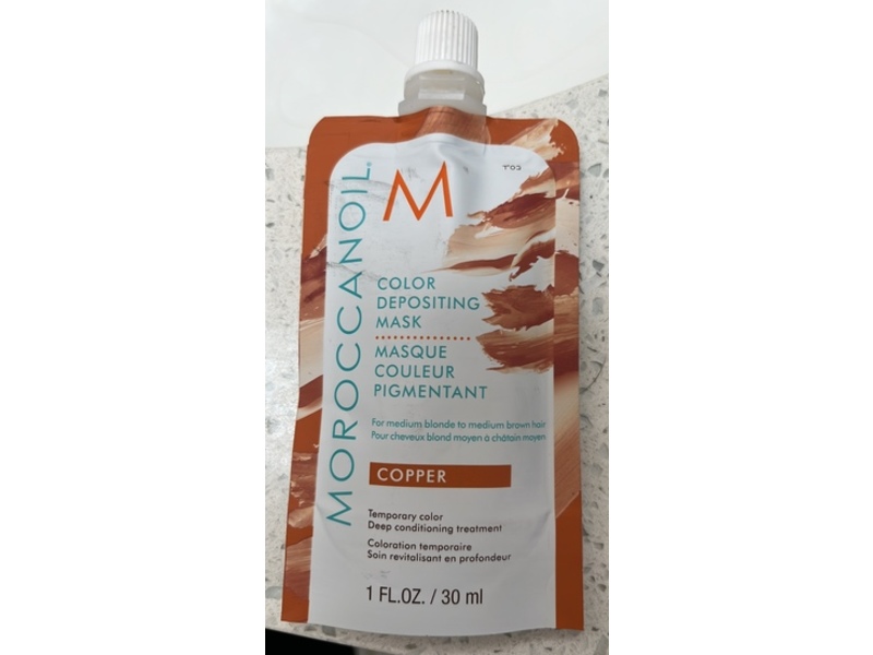 Moroccanoil Color Depositing Mask, Copper, 1 fl oz/30 mL