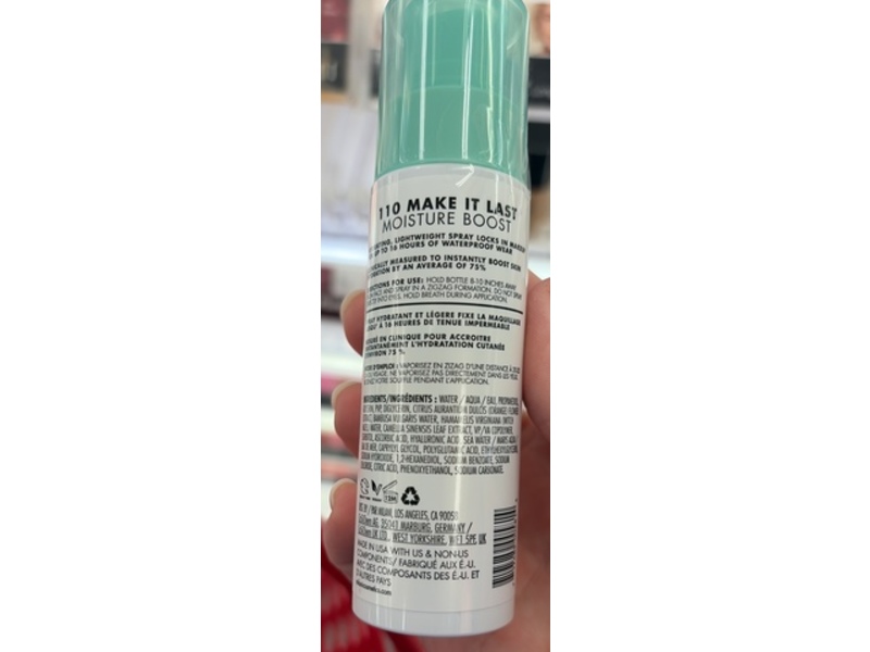 Milani Make It Last Moisture Boost Long Wear Setting Spray, Clear 110, 2.03 fl oz/60 mL