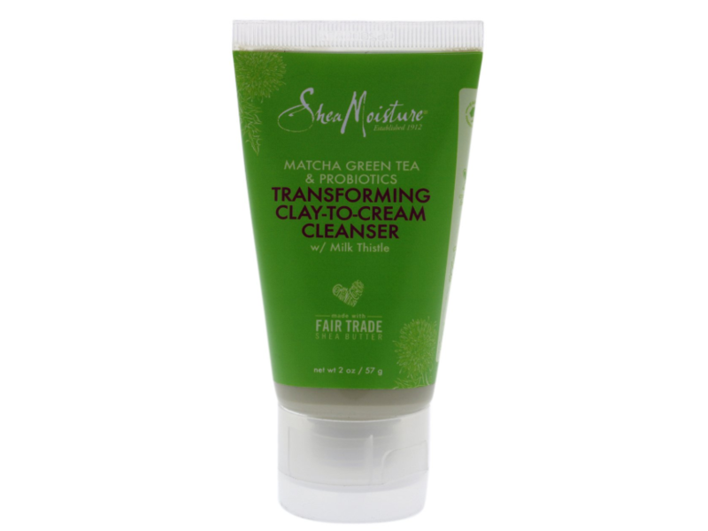 SheaMoisture Matcha Green Tea & Probiotics Transforming Clay To Cream Cleanser, 2 oz/57 g