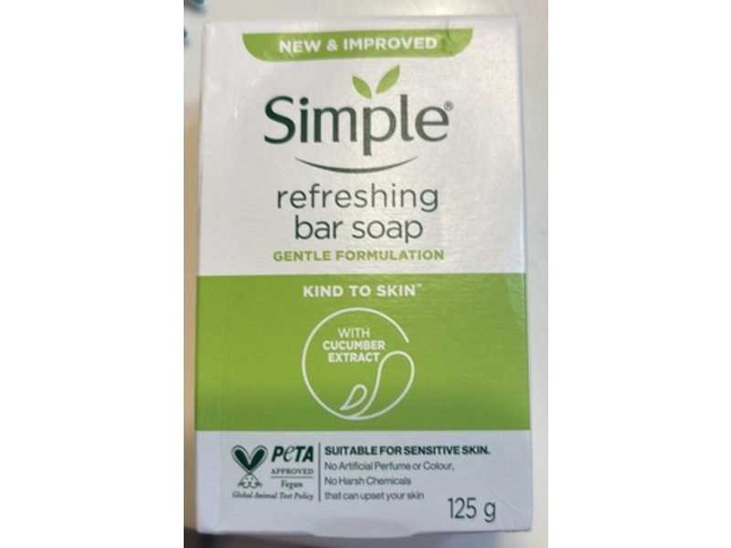 SImple Refreshing Bar Soap, Cucumber, 125 g