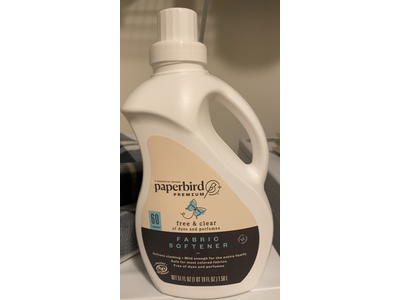 Paperbird Premium Fabric Softener, Free & Clear, 60 Loads, 51 fl oz/1.50 L